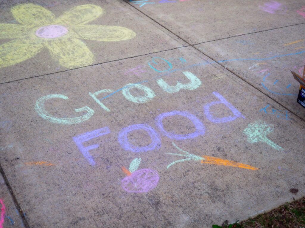 Grow Food Chalk Art