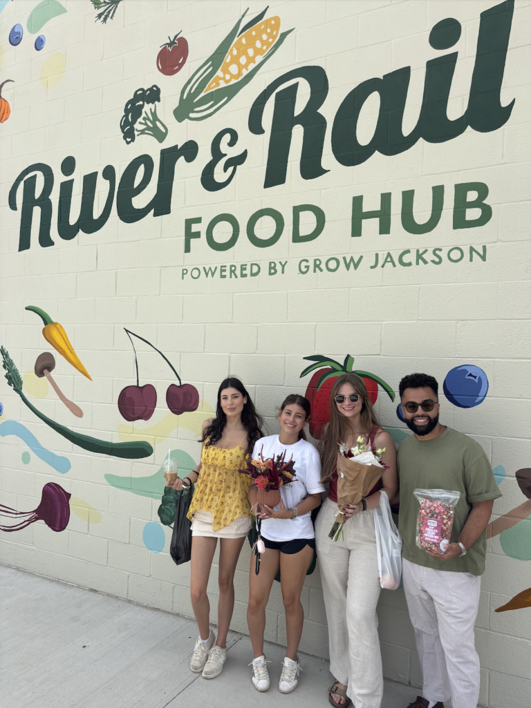 Sofia Nazarian and Aidan Sova at the Food Hub